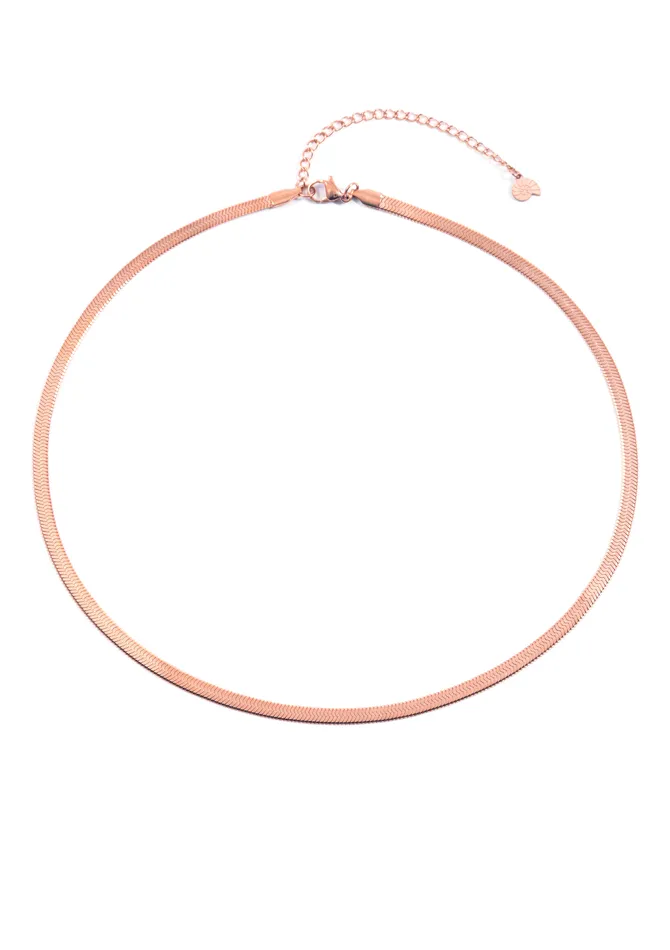 Necklaces Snake Chain Necklace Rose Gold Hey Happiness Necklaces Snake Chain Necklace Rose Gold Hey Happiness
