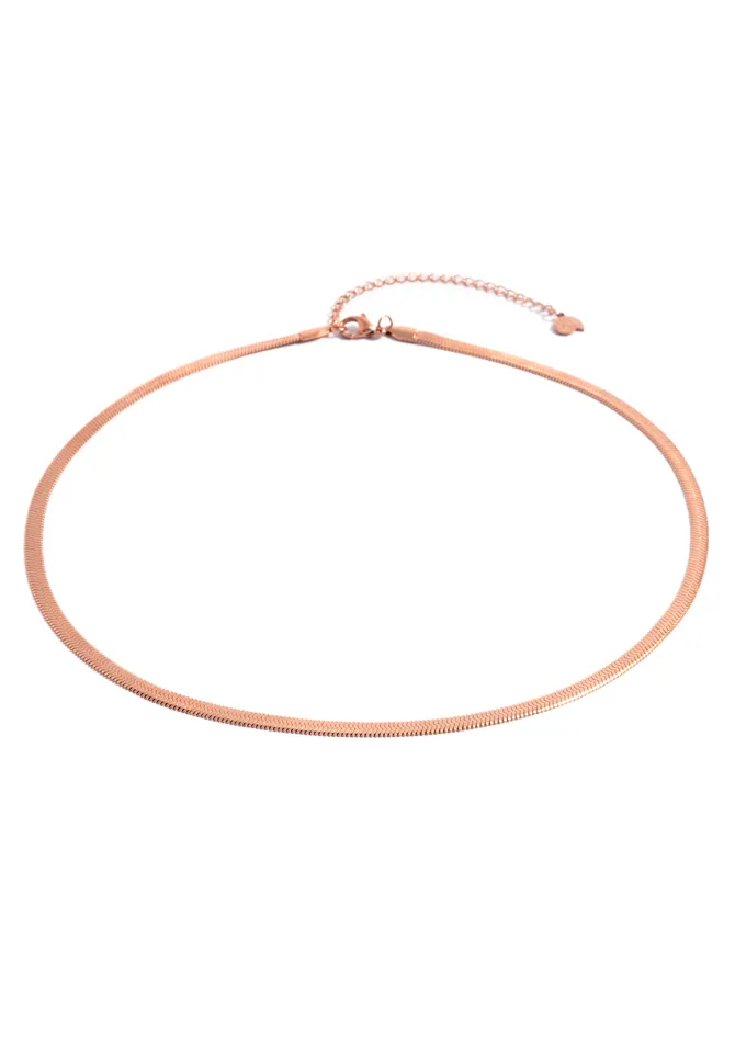 Necklaces Snake Chain Necklace Rose Gold Hey Happiness Necklaces Snake Chain Necklace Rose Gold Hey Happiness