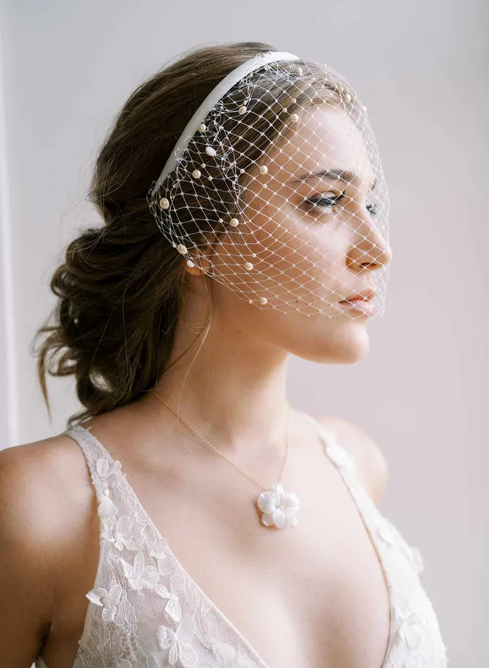 Necklaces twigs honey Simple orchid bridal necklace Style 2420