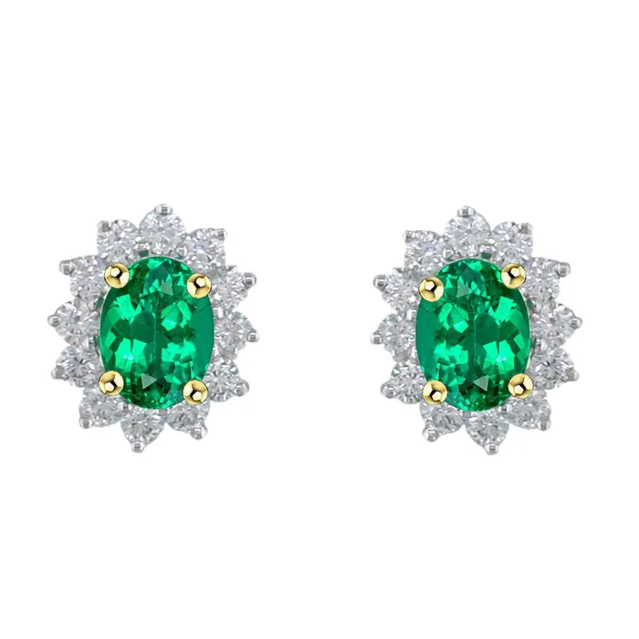 Real Gemstone Earrings Green Emerald Halo Studs Jewelry HarryChadEntcom Earrings Real Gemstone Earrings Green Emerald Halo Studs Jewelry HarryChadEntcom Earrings