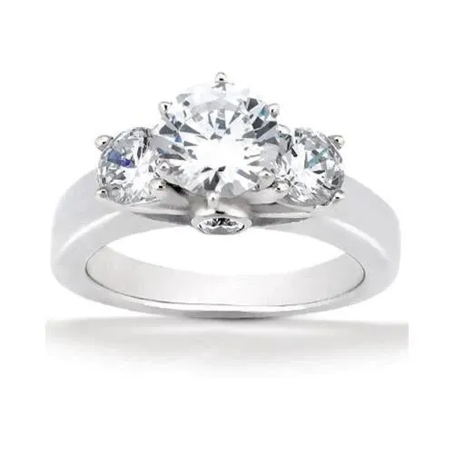 Rings 262 Carat F Vs1 Natural Earth Mined Diamonds 3 Stone Ring GB