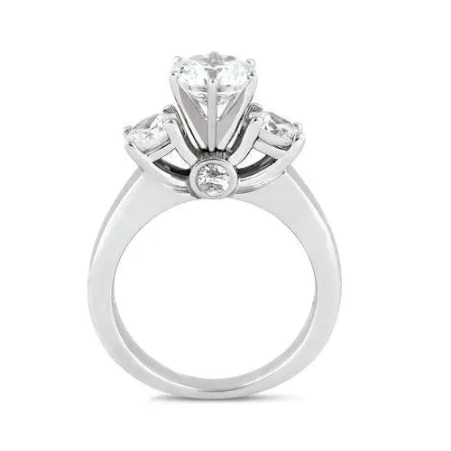 Rings 262 Carat F Vs1 Natural Earth Mined Diamonds 3 Stone Ring GB