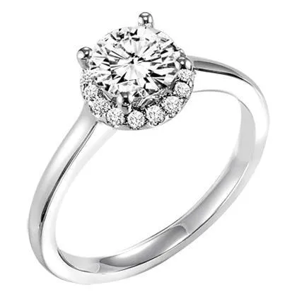 Rings 280 Ct Prong Set Round Natural Earth Mined Diamond Ring Halo GB