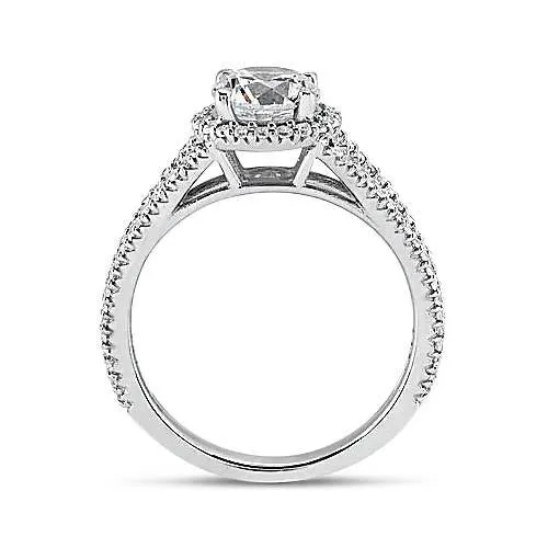 Rings 362 Carats Round Natural Earth Mined Diamond Halo Ring White Gold 14K GB
