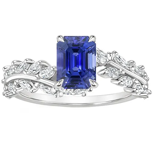 Rings Engagement Ring Leaf Style Emerald Ceylon Sapphire Natural Earth Mined Diamond 5 Carats HarryChadEntcom Rings Engagement Ring Leaf Style Emerald Ceylon Sapphire Natural Earth Mined Diamond 5 Carats HarryChadEntcom