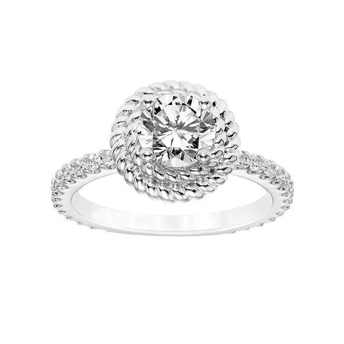 Rings GB 340 Ct Gorgeous Natural Earth Mined Diamond Anniversary Ring Twisted Rope Style Shank Rings GB 340 Ct Gorgeous Natural Earth Mined Diamond Anniversary Ring Twisted Rope Style Shank