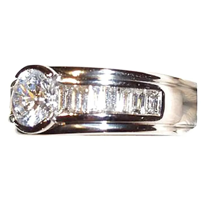Rings GB 350 Cts Round Baguette Natural Earth Mined Diamonds Fancy Ring Engagement Jewelry Rings GB 350 Cts Round Baguette Natural Earth Mined Diamonds Fancy Ring Engagement Jewelry