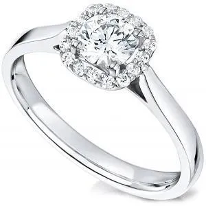 Rings GB Gorgeous Brilliant Cut 175 Carats Natural Earth Mined Diamond Ring White Gold Halo Rings GB Gorgeous Brilliant Cut 175 Carats Natural Earth Mined Diamond Ring White Gold Halo