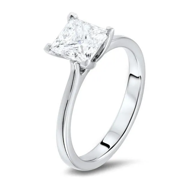 Rings GB Solitaire Princess Cut 285 Carats Prong Set Natural Earth Mined Diamond Wedding Ring Rings GB Solitaire Princess Cut 285 Carats Prong Set Natural Earth Mined Diamond Wedding Ring