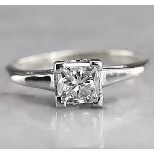 Rings GB Solitaire Radiant Engagement Natural Earth Mined Diamond Ring 1 Carat White Gold 14K Rings GB Solitaire Radiant Engagement Natural Earth Mined Diamond Ring 1 Carat White Gold 14K