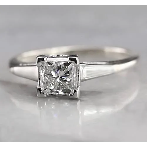 Rings GB Solitaire Radiant Engagement Natural Earth Mined Diamond Ring 1 Carat White Gold 14K Rings GB Solitaire Radiant Engagement Natural Earth Mined Diamond Ring 1 Carat White Gold 14K