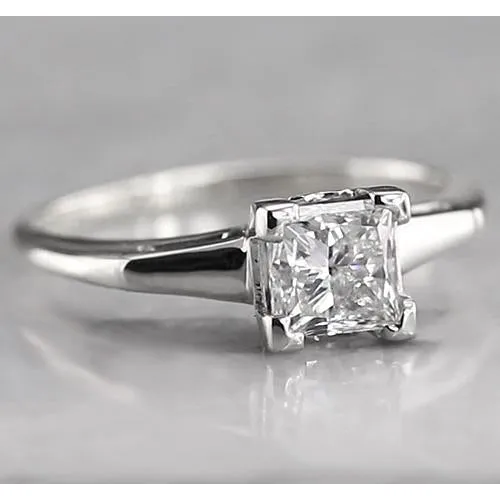 Rings GB Solitaire Radiant Engagement Natural Earth Mined Diamond Ring 1 Carat White Gold 14K Rings GB Solitaire Radiant Engagement Natural Earth Mined Diamond Ring 1 Carat White Gold 14K