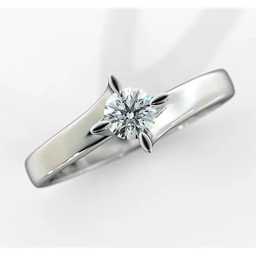 Rings GB Women Natural Earth Mined Diamond Solitaire Ring 1 Carat Twisted Shank White Gold 14K Rings GB Women Natural Earth Mined Diamond Solitaire Ring 1 Carat Twisted Shank White Gold 14K