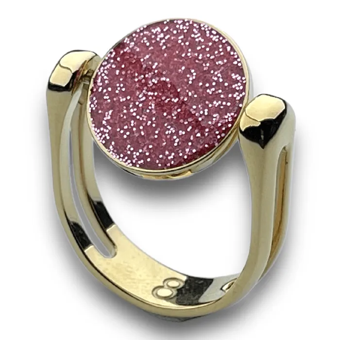 Rings Gold CircleShaped Glitter Fidget Ring MyCONQUERing