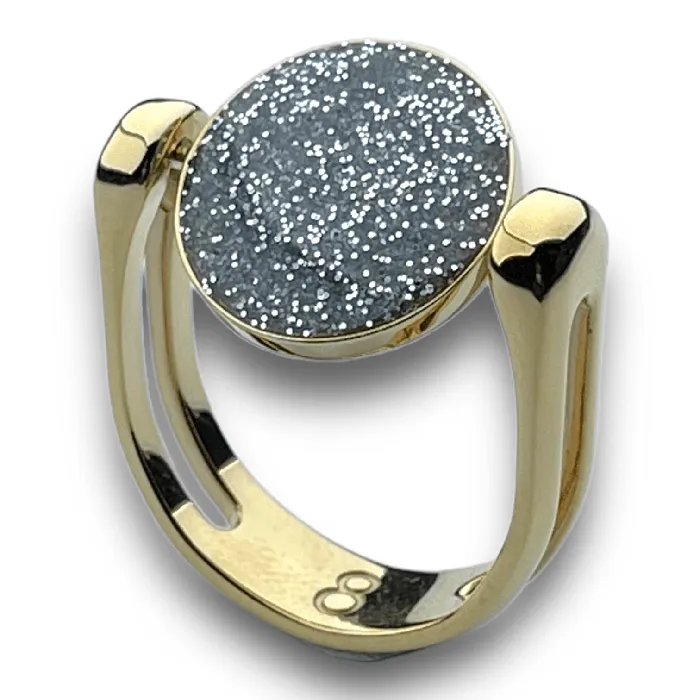 Rings Gold CircleShaped Glitter Fidget Ring MyCONQUERing
