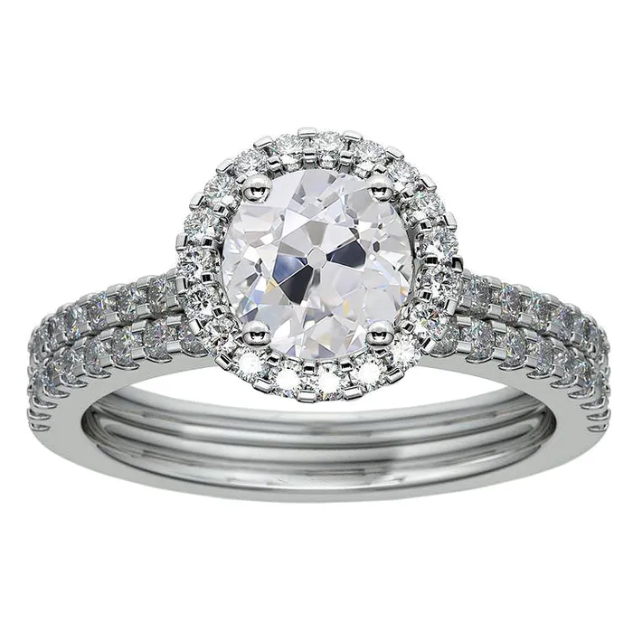 Rings Halo Engagement Ring Set Round Old Mine Cut Real Natural Earth Mined Diamonds 450 Carats HarryChadEntcom Rings Halo Engagement Ring Set Round Old Mine Cut Real Natural Earth Mined Diamonds 450 Carats HarryChadEntcom