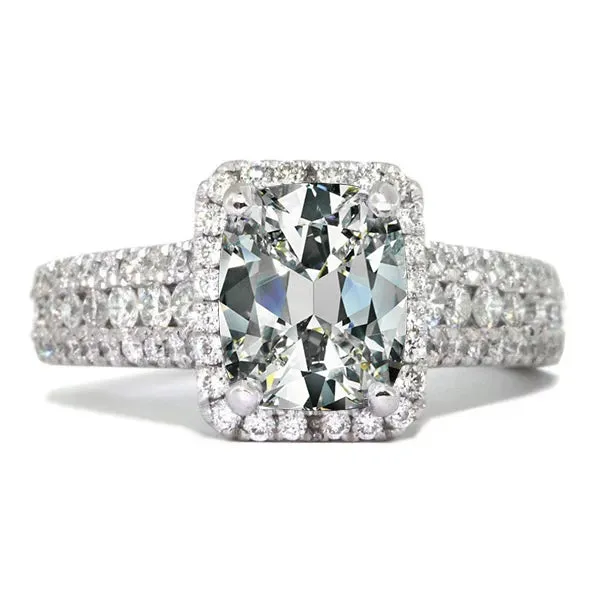 Rings HarryChadEntcom 14K Gold Oval Old Mine Cut Natural Earth Mined Diamond Halo Ring 950 Carats White Gold Rings HarryChadEntcom 14K Gold Oval Old Mine Cut Natural Earth Mined Diamond Halo Ring 950 Carats White Gold
