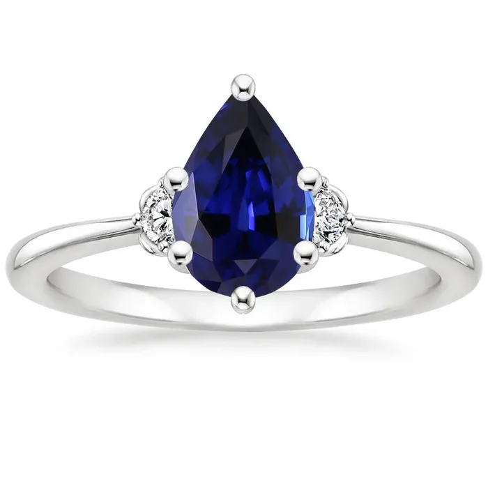 Rings HarryChadEntcom 3 Stone Natural Earth Mined Diamond Blue Sapphire Ring 675 Carats Tapered Shank Gold Rings HarryChadEntcom 3 Stone Natural Earth Mined Diamond Blue Sapphire Ring 675 Carats Tapered Shank Gold