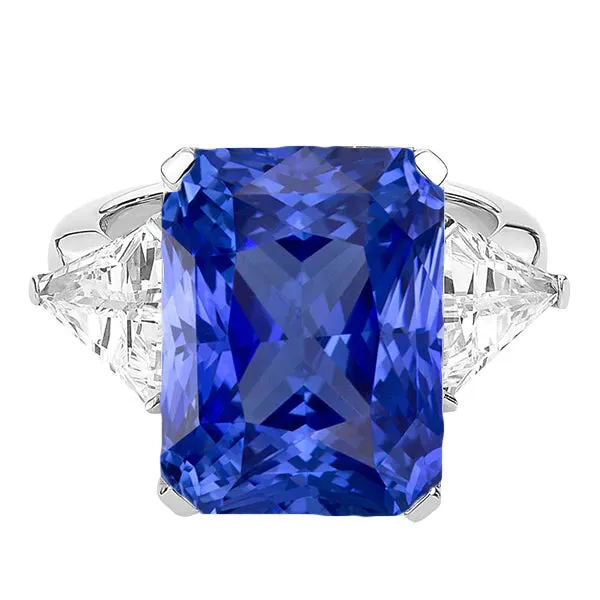 Rings HarryChadEntcom 6 Carat Radiant Sapphire Stone Ring