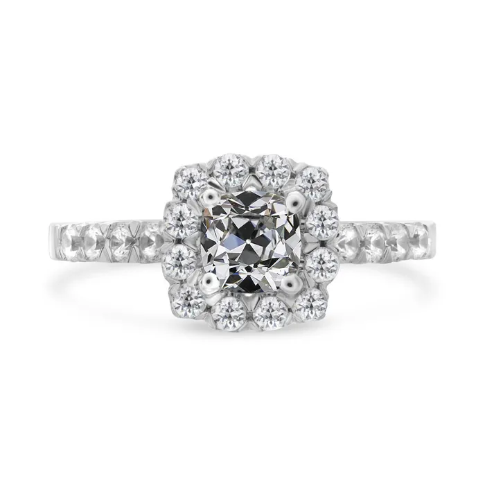 Rings HarryChadEntcom Halo Ring Cushion Old Cut Natural Earth Mined Diamond Gold Ladies Jewelry 450 Carats Rings HarryChadEntcom Halo Ring Cushion Old Cut Natural Earth Mined Diamond Gold Ladies Jewelry 450 Carats