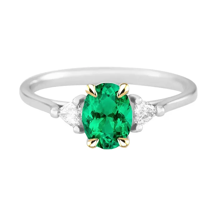 Rings HarryChadEntcom May Birthstone Ring Green Emerald Trilliant Diamonds Rings HarryChadEntcom May Birthstone Ring Green Emerald Trilliant Diamonds