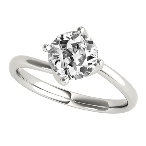 Rings HarryChadEntcom Round Old Miner Genuine Natural Earth Mined Diamond Solitaire Ring 4 Prong Set 2 Carats Rings HarryChadEntcom Round Old Miner Genuine Natural Earth Mined Diamond Solitaire Ring 4 Prong Set 2 Carats