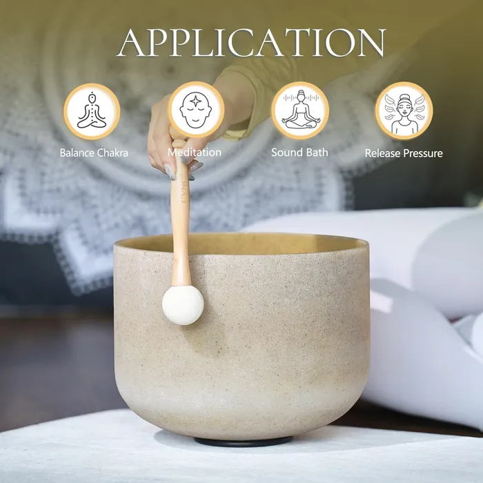 Rings Life Changing Energy 8 Inch Tea Topaz Gemstone Fusion Crystal Singing Bowl FREE Mallet and Oring
