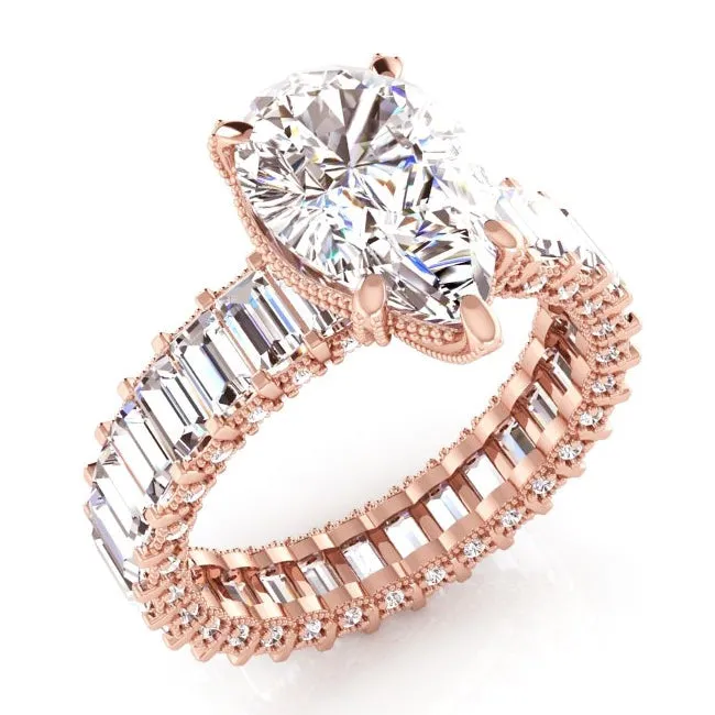 Rings Real Rose Gold Pear Natural Earth Mined Diamond Engagement Ring 585 Carats HarryChadEntcom Rings Real Rose Gold Pear Natural Earth Mined Diamond Engagement Ring 585 Carats HarryChadEntcom