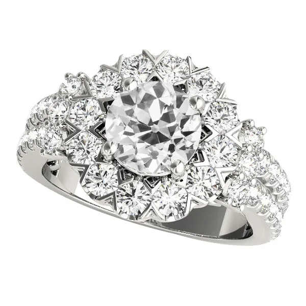 Rings Round Halo Old Miner Natural Earth Mined Diamond Ring Flower Style 550 Carats White Gold HarryChadEntcom Rings Round Halo Old Miner Natural Earth Mined Diamond Ring Flower Style 550 Carats White Gold HarryChadEntcom