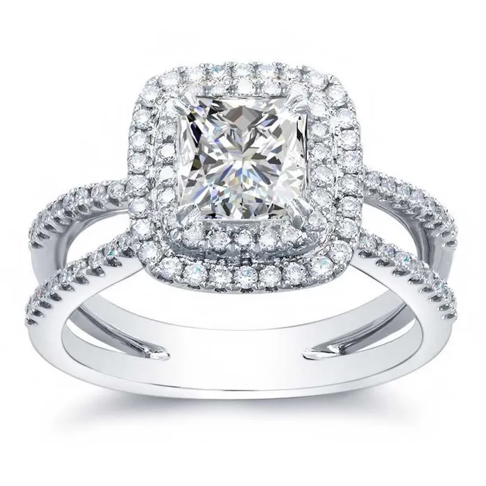 Rings Sparkling Princess And Round Cut 420 Ct Natural Earth Mined Diamonds Halo Ring Prong Set GB Rings Sparkling Princess And Round Cut 420 Ct Natural Earth Mined Diamonds Halo Ring Prong Set GB