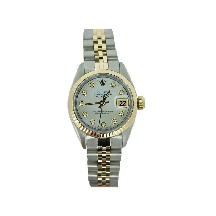 Rings Two Tone Rolex Date Just Ladies Watch Diamond Dial Fluted Bezel GB Rings Two Tone Rolex Date Just Ladies Watch Diamond Dial Fluted Bezel GB