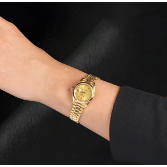 Rolex Datejust President style 26 mm Champagne Dial Yellow Gold Ladies Watch HarryChadEntcom Watches Rolex Datejust President style 26 mm Champagne Dial Yellow Gold Ladies Watch HarryChadEntcom Watches