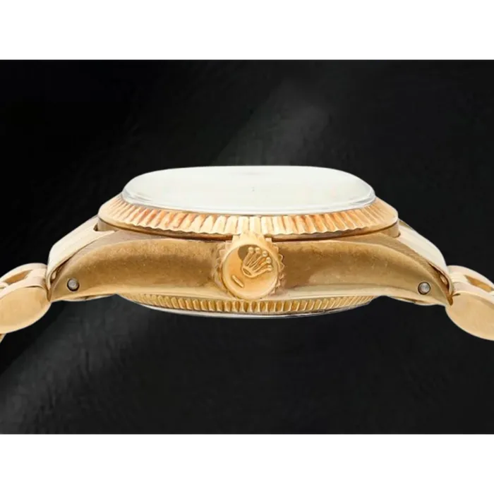 Rolex Oyster Perpetual 24 mm Champagne Stick Dial Yellow Gold Watch HarryChadEntcom Watches