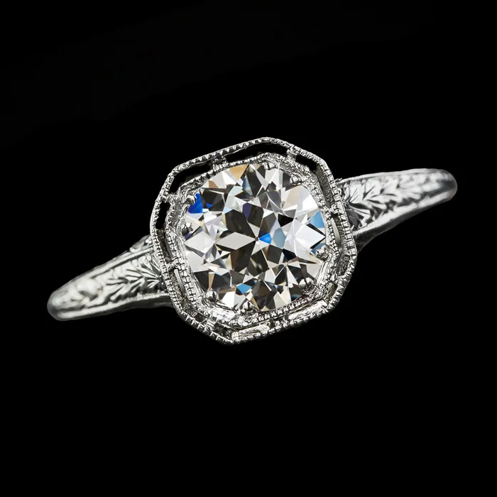 Round Old Mine Cut Natural Earth Mined Diamond Solitaire Ring Vintage Style 250 Carats HarryChadEntcom Rings Round Old Mine Cut Natural Earth Mined Diamond Solitaire Ring Vintage Style 250 Carats HarryChadEntcom Rings