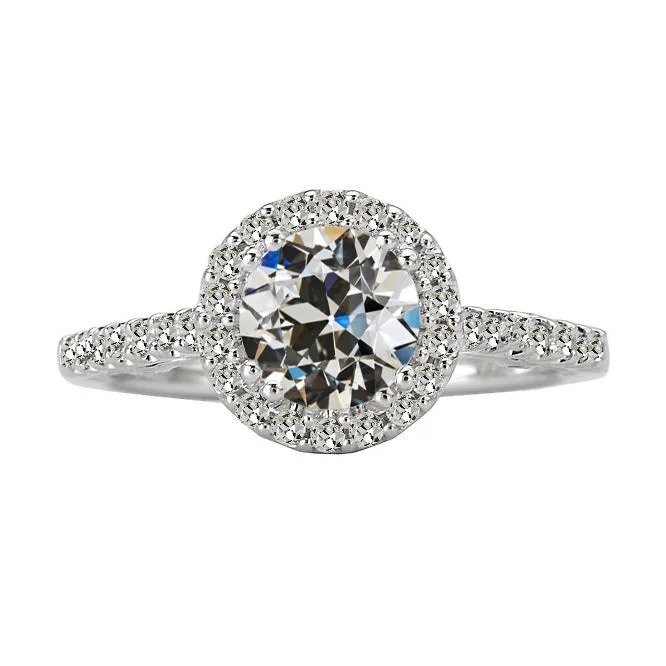 Round Old Miner Real Natural Earth Mined Diamond Halo Ring 450 Carats 14K Gold Prong Set HarryChadEntcom Rings Round Old Miner Real Natural Earth Mined Diamond Halo Ring 450 Carats 14K Gold Prong Set HarryChadEntcom Rings