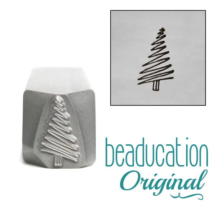 Scribble Christmas Tree Metal Design Stamp 11mm Beaducation Original DS 12 Necklaces Scribble Christmas Tree Metal Design Stamp 11mm Beaducation Original DS 12 Necklaces
