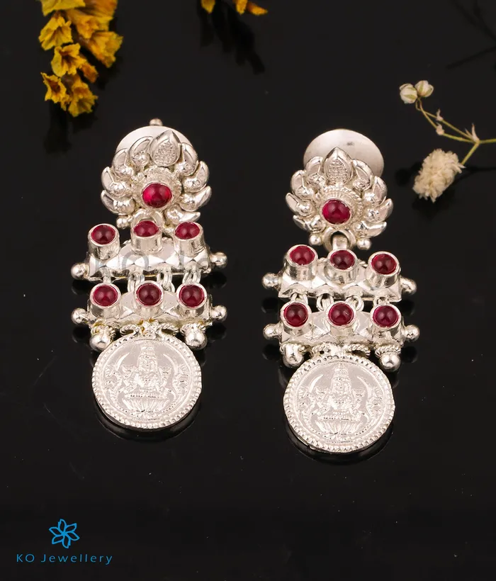 Silversmith Earrings The Paramaa Antique Silver Lakshmi Coin Earrings Bright Silver Silversmith Earrings The Paramaa Antique Silver Lakshmi Coin Earrings Bright Silver