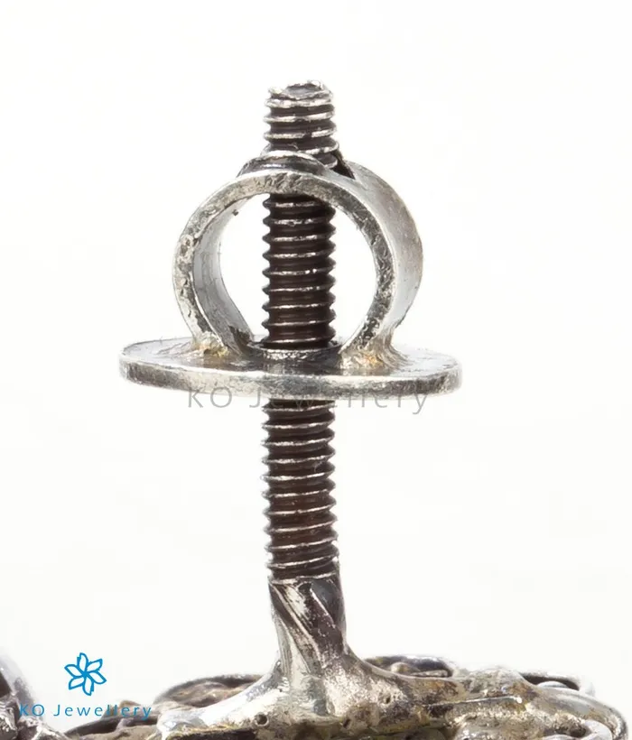 Silversmith Necklaces The Ahalya Silver Kempu Necklace