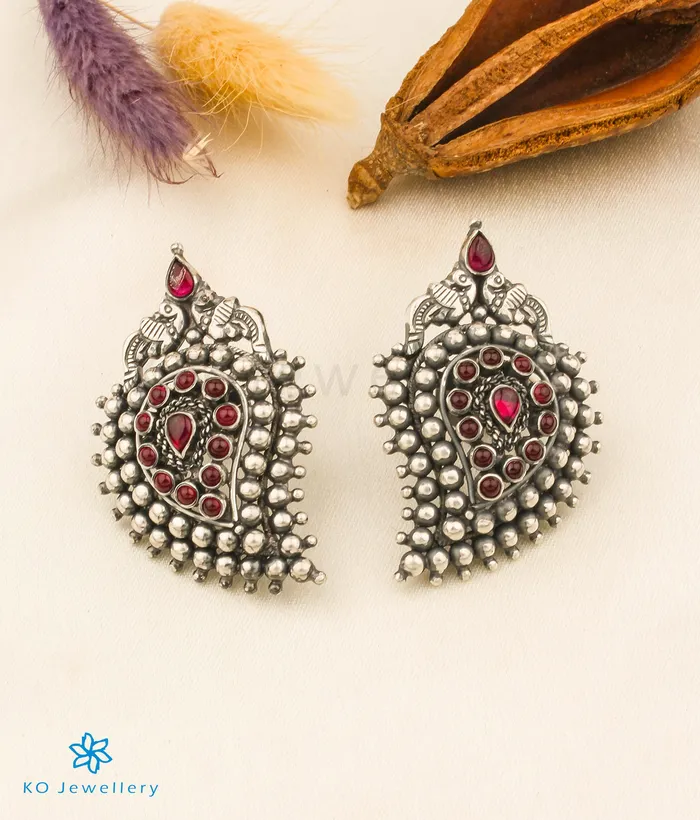 Silversmith Necklaces The Prashanti Silver Paisley Necklace Black
