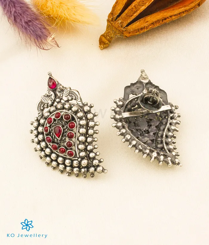 Silversmith Necklaces The Prashanti Silver Paisley Necklace Black