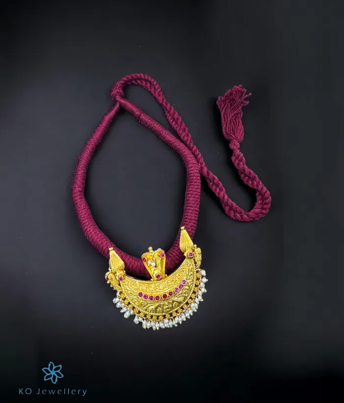 Silversmith Necklaces The Pushpita Kokkethathi Silver Kodava Thread Necklace