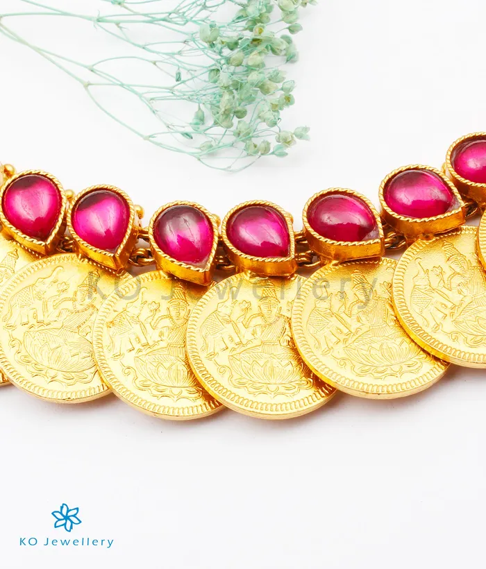 Silversmith The Medha Antique Silver Lakshmi Kasu Necklace Necklaces
