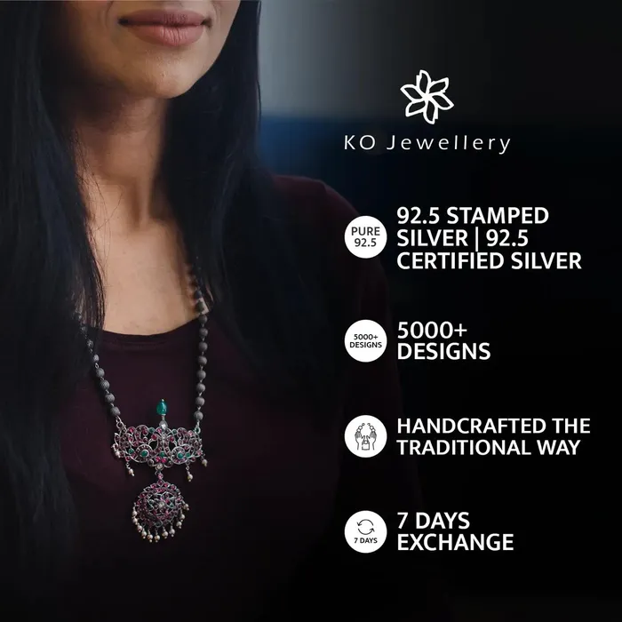 Silversmith The Swarna Silver Gandaberunda Necklace Necklaces