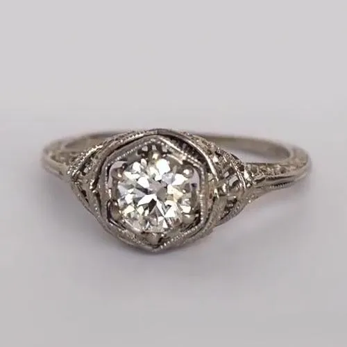 Solitaire Ring Old Mine Cut Round Genuine Natural Earth Mined Diamond Vintage Style 1 Carat HarryChadEntcom Rings Solitaire Ring Old Mine Cut Round Genuine Natural Earth Mined Diamond Vintage Style 1 Carat HarryChadEntcom Rings