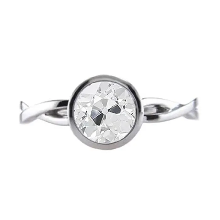 Solitaire Ring Round Old Miner Natural Earth Mined Diamond Twisted Style 125 Carats HarryChadEntcom Rings Solitaire Ring Round Old Miner Natural Earth Mined Diamond Twisted Style 125 Carats HarryChadEntcom Rings