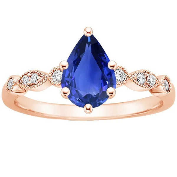 Solitaire With Accents Ring Pear Blue Sapphire Natural Earth Mined Diamonds 350 Carats HarryChadEntcom Rings Solitaire With Accents Ring Pear Blue Sapphire Natural Earth Mined Diamonds 350 Carats HarryChadEntcom Rings