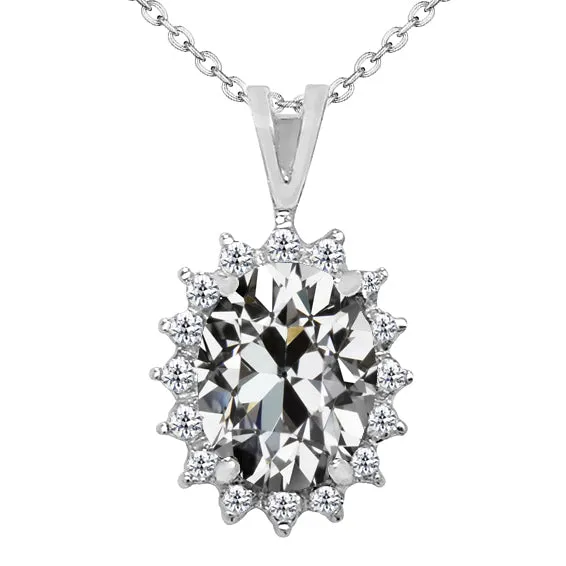 Sunburst Pendant 550 Ct Oval Old Cut Ladies Jewelry HarryChadEntcom Necklaces Sunburst Pendant 550 Ct Oval Old Cut Ladies Jewelry HarryChadEntcom Necklaces