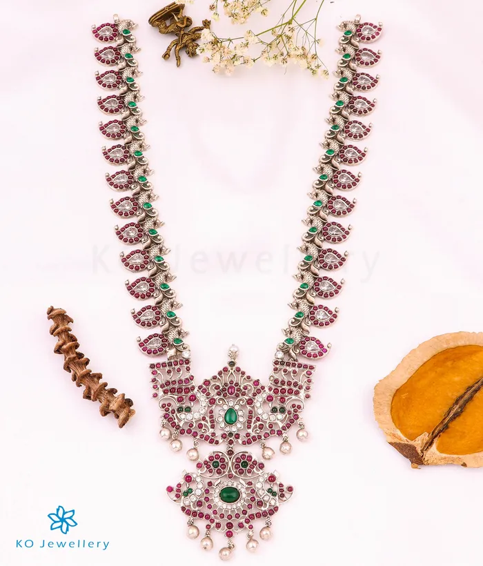 The Chandravadana Silver Mango Makarakanti Necklace Silversmith Necklaces