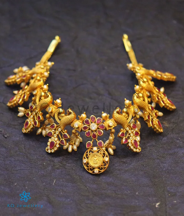 The Keyura Silver Peacock Necklace Silversmith Necklaces