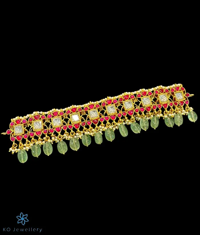 The Rehanshi Silver Choker Necklace kundan Necklaces